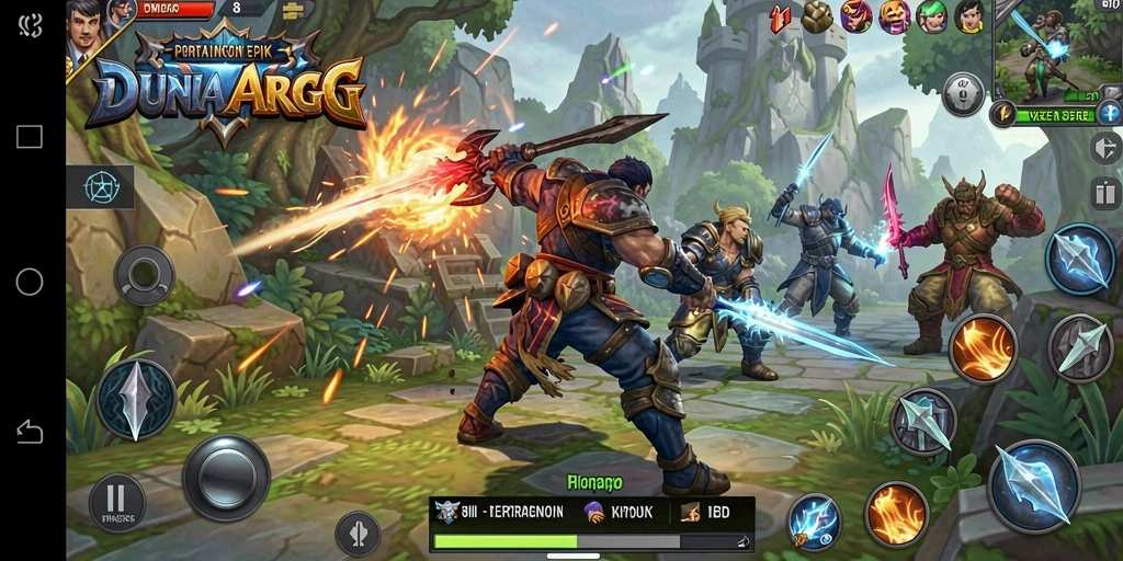 Tampilan seru gameplay ARPG di 8II dengan pertarungan yang dinamis.