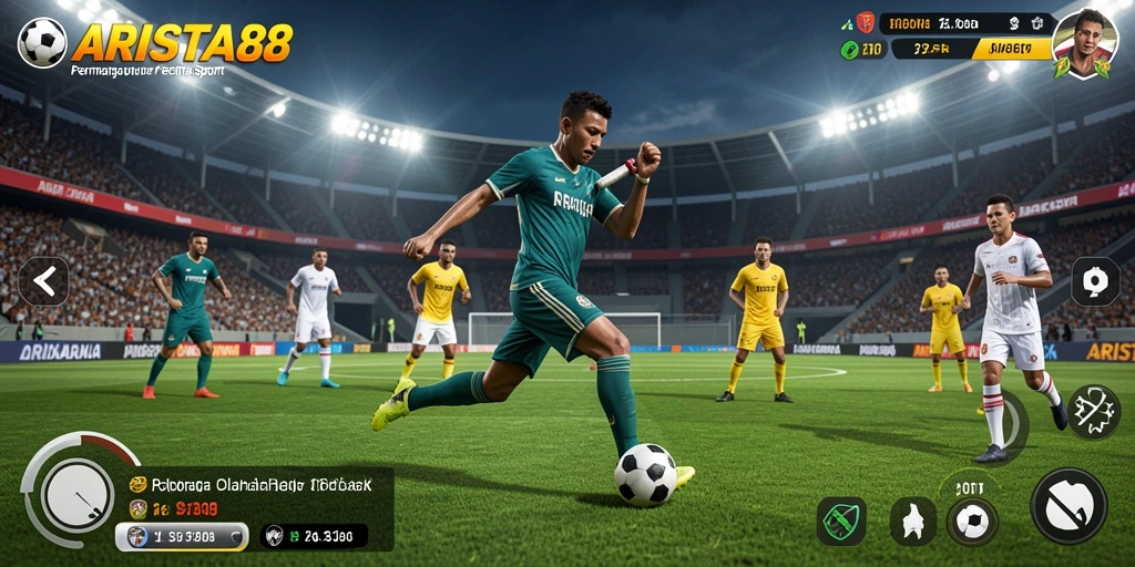 Tampilan utama ARISTA88 menampilkan aksi olahraga yang mendebarkan.