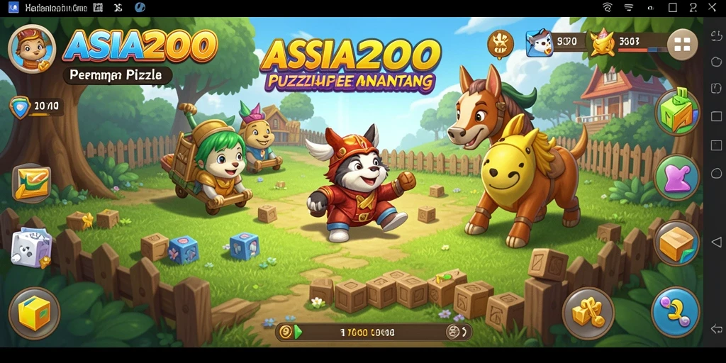 Tampilan gameplay ASIA200 yang penuh warna dan menantang.
