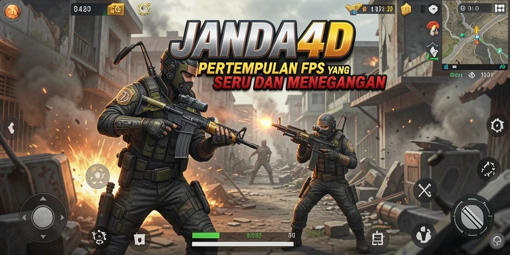 Tangkapan layar gameplay JANDA4D menunjukkan aksi pertempuran yang mendebarkan.