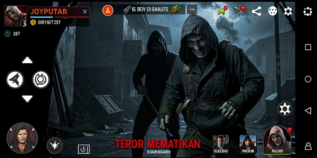 Screenshot menampilkan suasana mencekam dari gameplay JOYPUTAR.