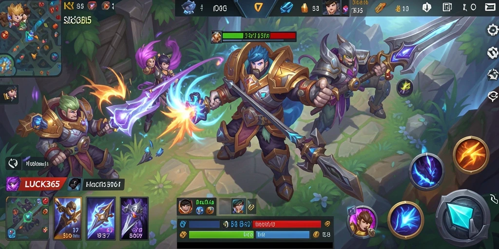 Tangkapan layar gameplay LUCK365 yang menampilkan pertempuran seru dan strategi tim.