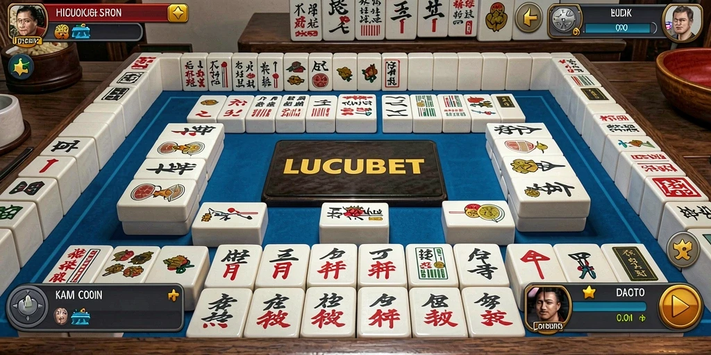 Screenshot gameplay LUCUBET menampilkan keseruan bermain Mahjong.