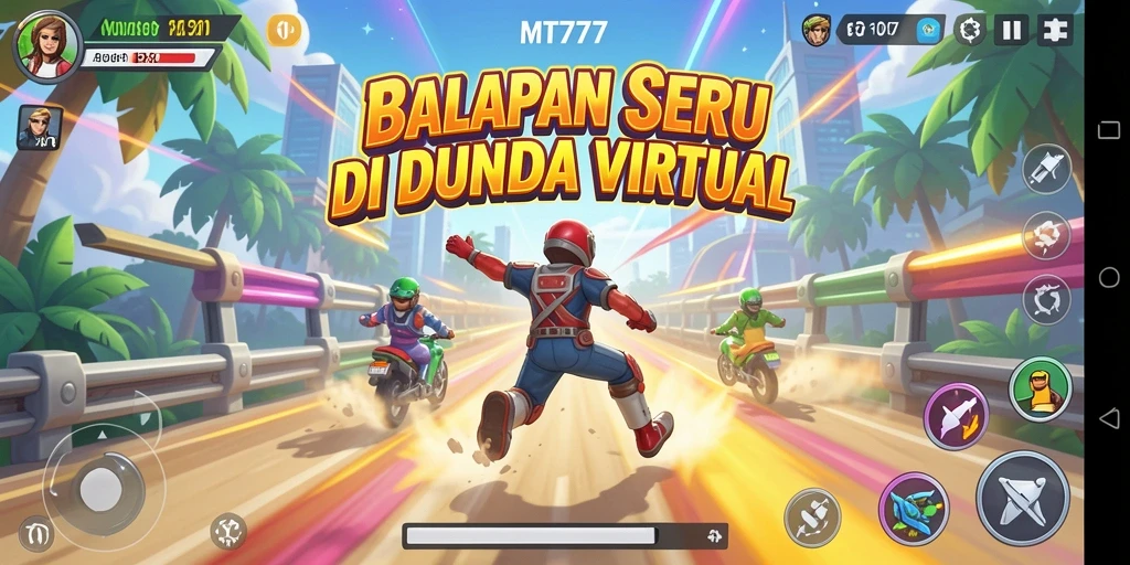 Gameplay Racing seru dengan lintasan yang menantang.