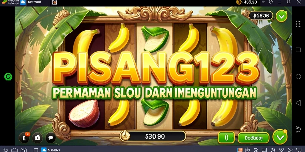Tampilan gameplay slot di PISANG123 yang seru dan penuh warna.