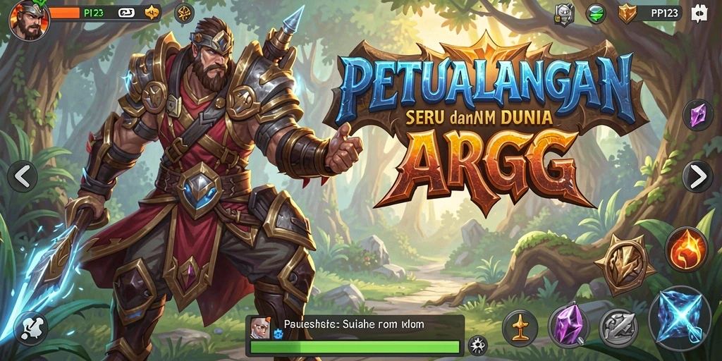 Tangkapan layar gameplay menunjukkan aksi seru dalam PP123.