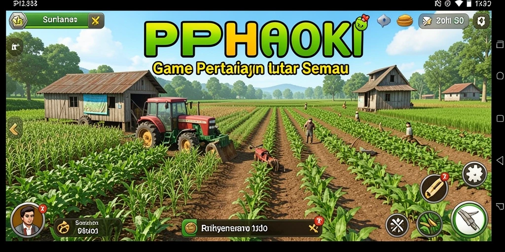 Tangkapan layar PPHOKI menampilkan gameplay pertanian yang seru.