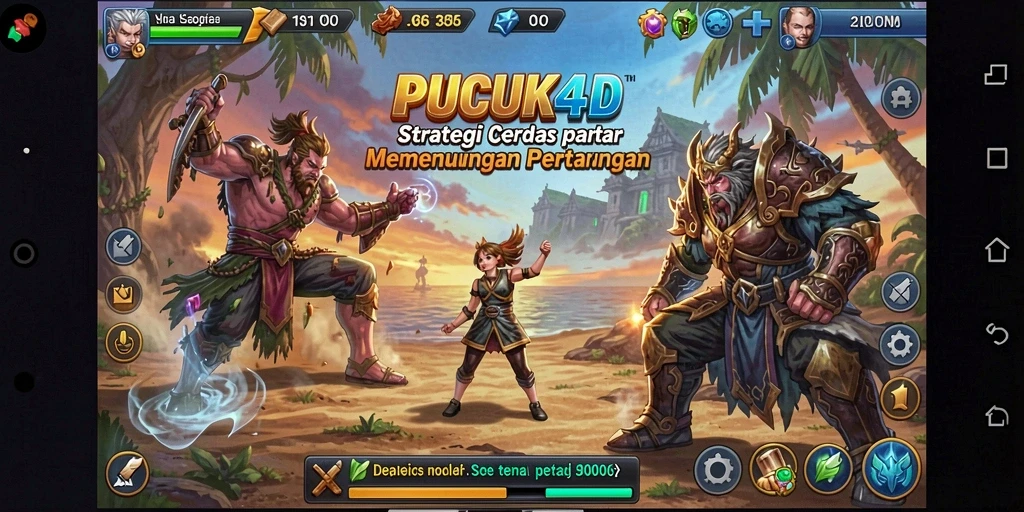 Screenshot gameplay PUCUK4D yang menampilkan strategi pertarungan.