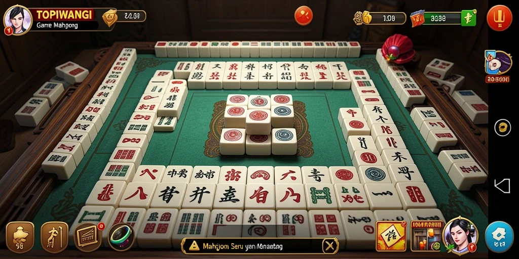 Screenshot gameplay TOPIWANGI menampilkan tantangan Mahjong yang mengasyikkan.