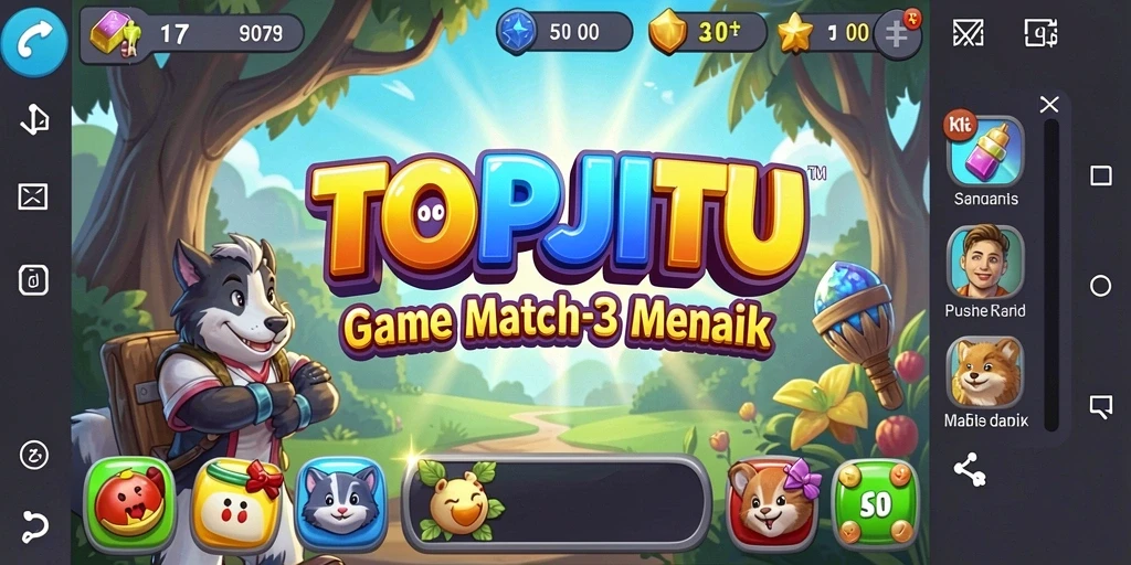 Tampilan gameplay seru di TOPJITU dengan grafis menarik.