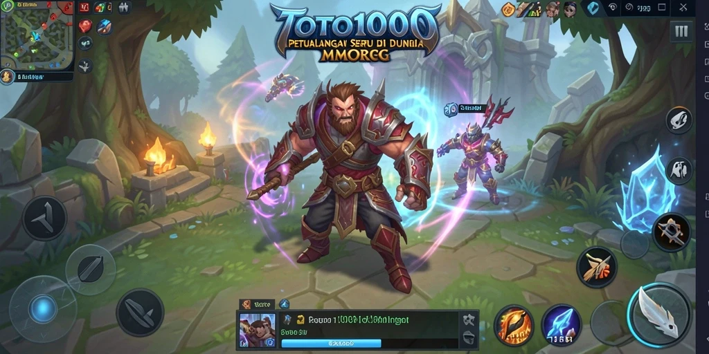 Tampilan gameplay seru TOTO1000 dengan petualangan dan interaksi pemain.